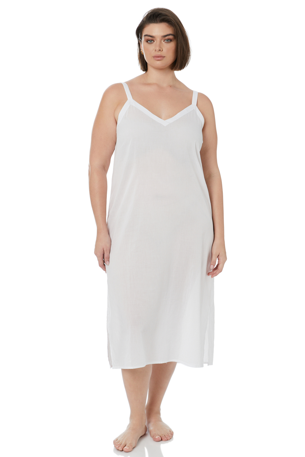 Bella Maxi Wide Srap Dress Slip | Cotton | 2XL - 6XL