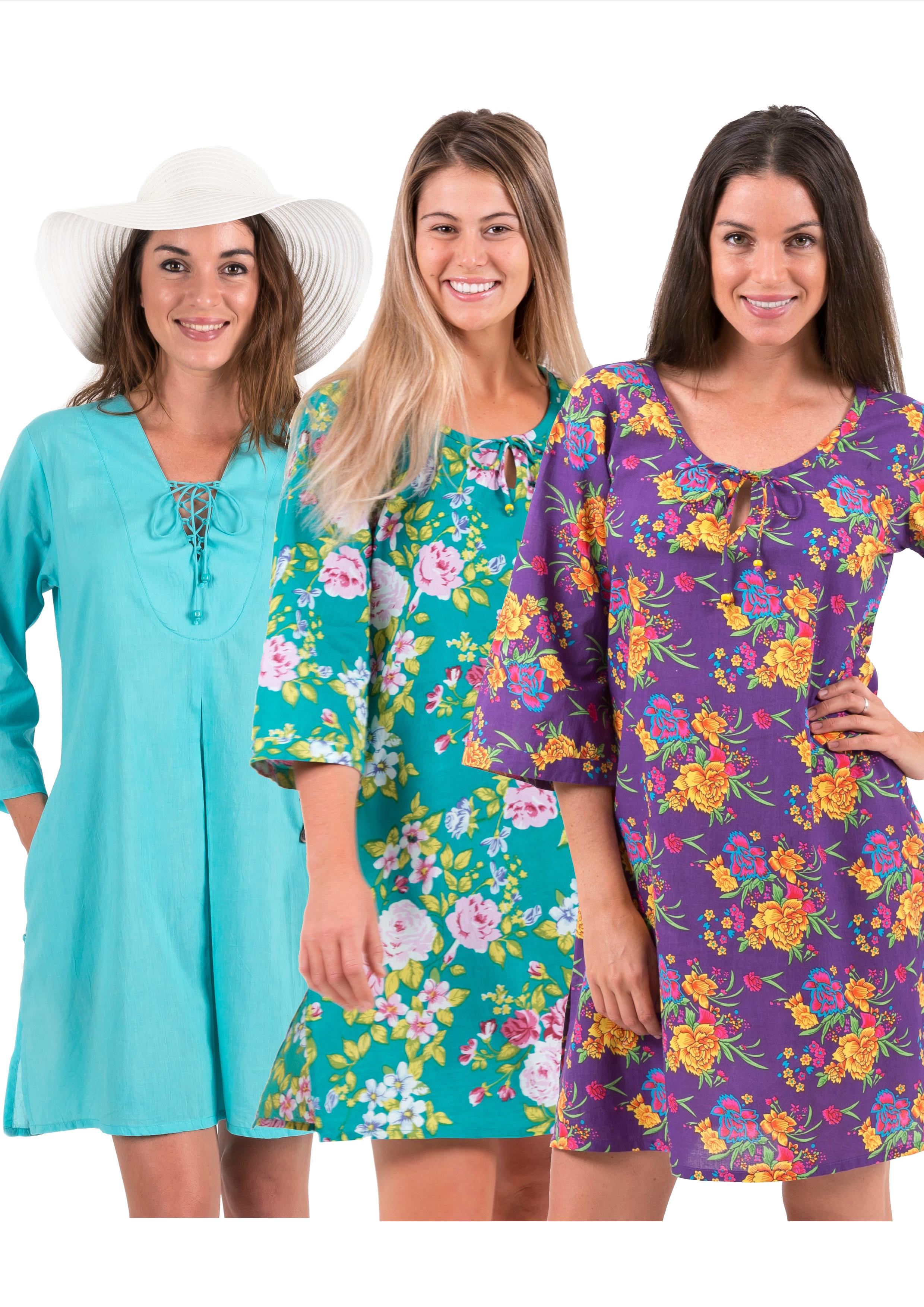 long cotton beach dresses