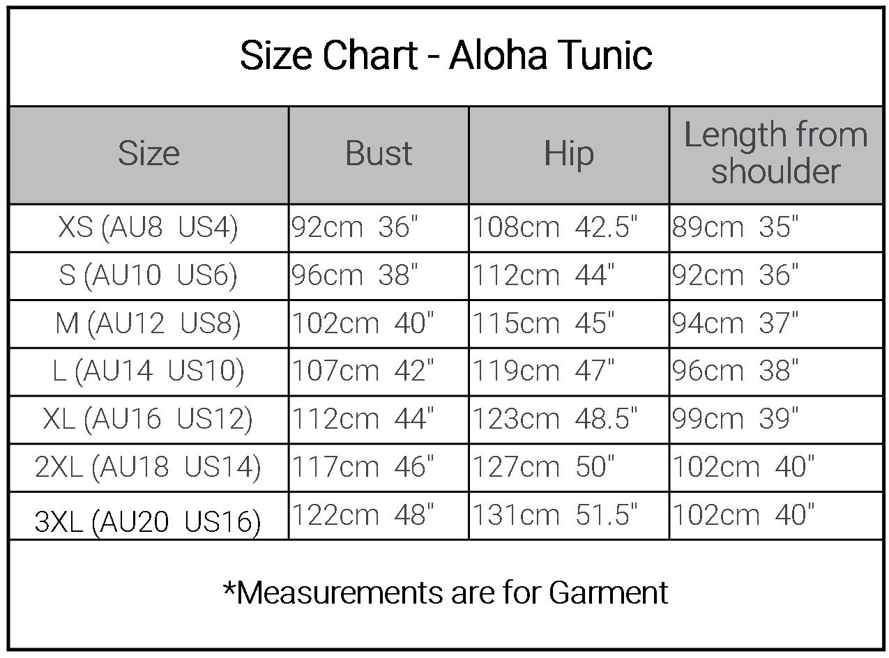 Tunic Size Chart