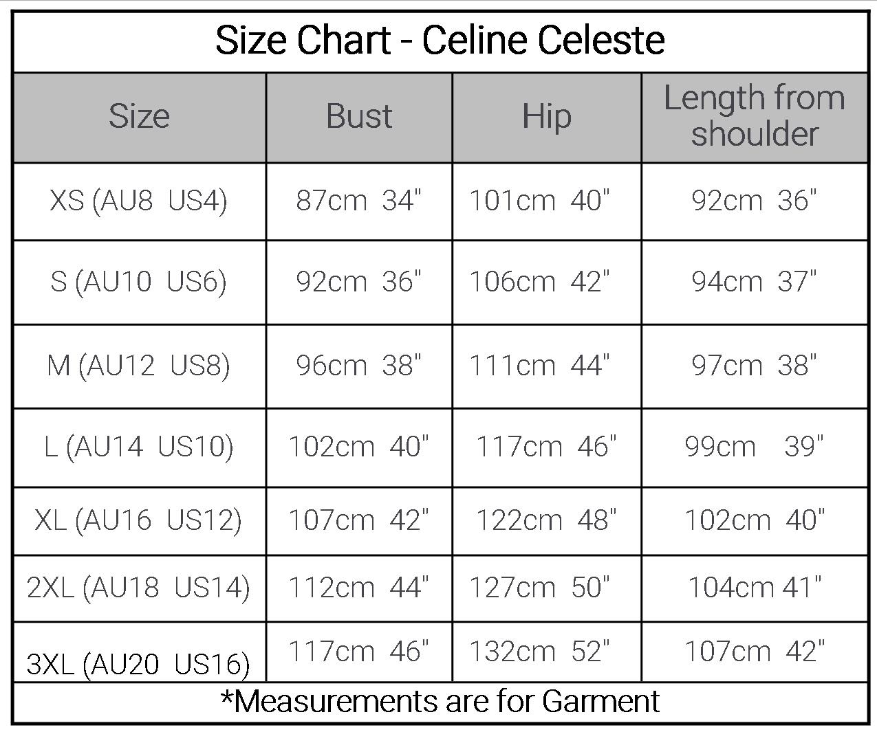 Celine Celeste Cotton Nightie Size