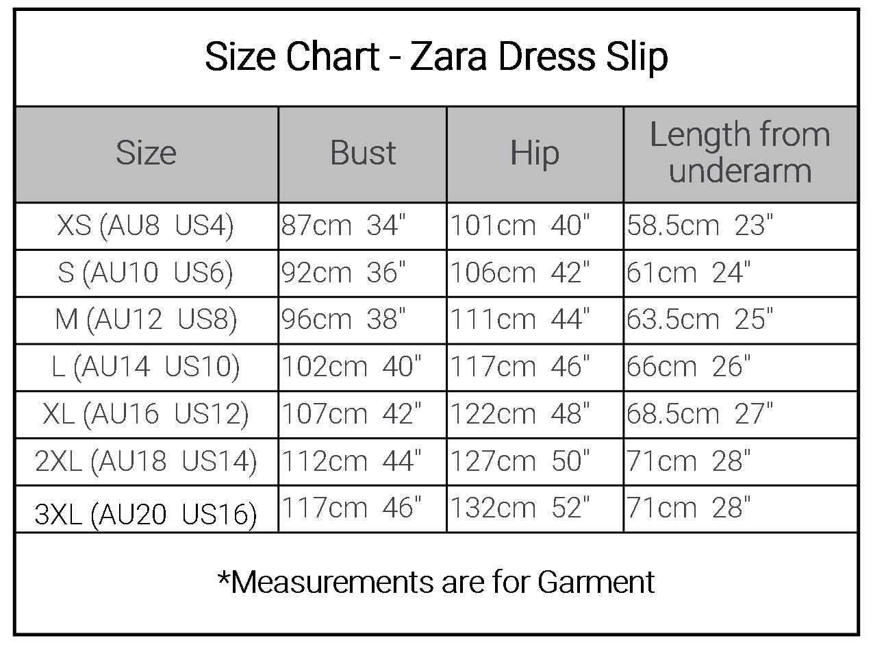 Zara Xs Size Chart