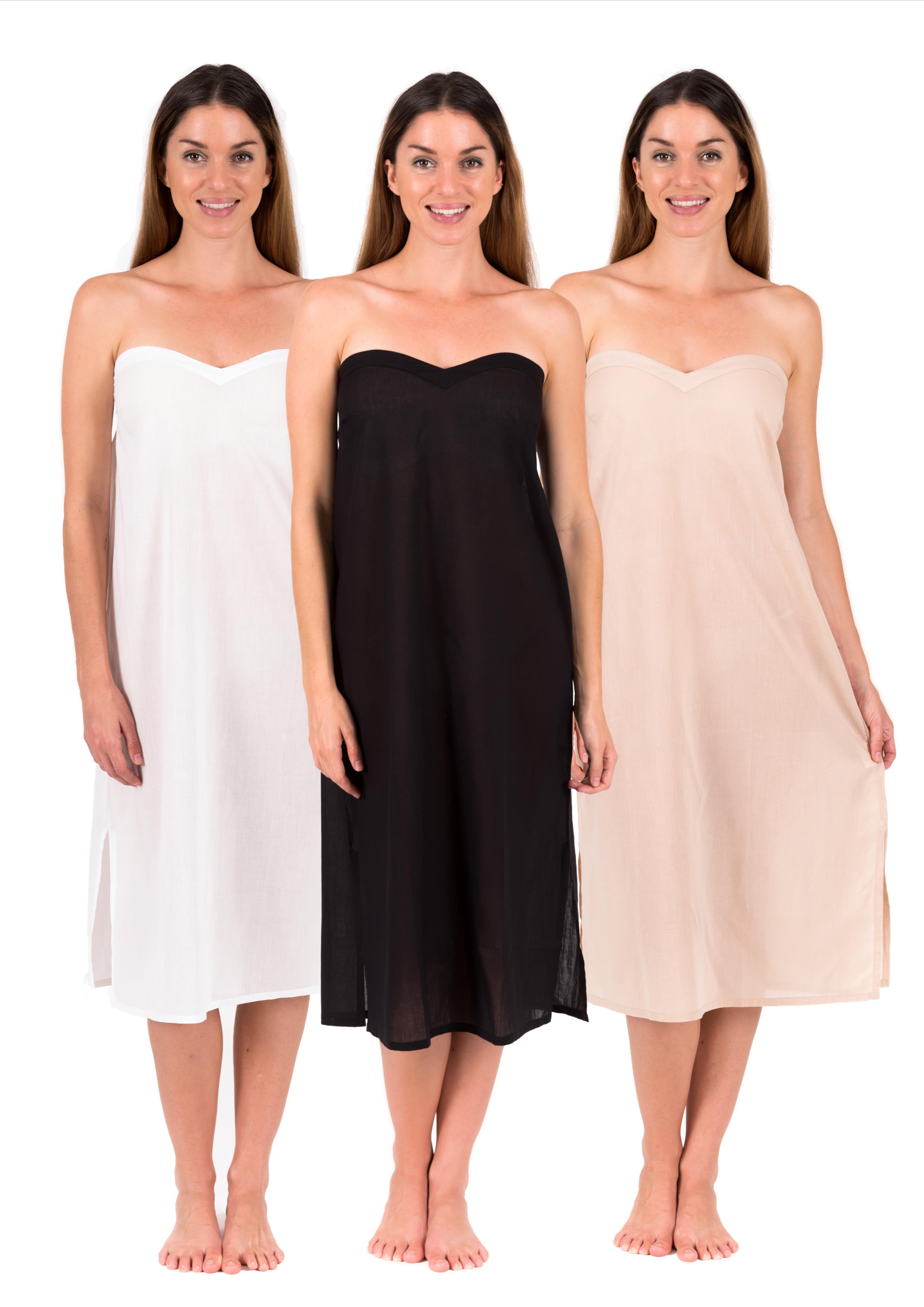 Strapless Cotton Slip Dress Spirituelle Zara Above the Knee Available in  Black, White or Crema warm Beige 