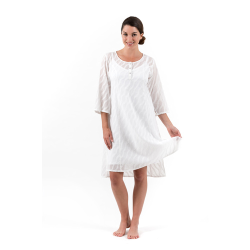 Ella | Cotton Shirt Dress | White | S - 3XL