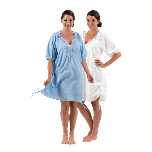 Resort Dress | Cotton with draw string at sides | S-2XL