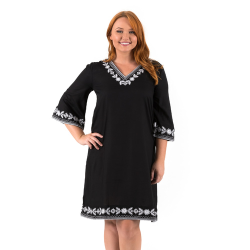 Tunic Dress | Black | Amara | XS - 3XL